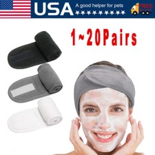 Spa Facial Hair Wrap Terry Cloth Adjustable Headband Makeup Skincare Bands Lot