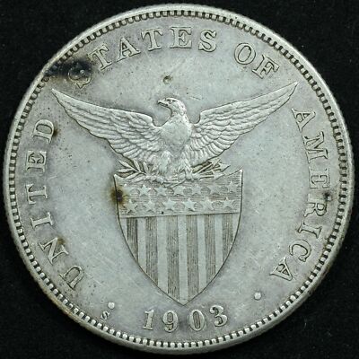 アメリカ領 フィリピン 1903年S 1 Peso 銀貨 1903 S 1 One Peso Philippines Silver Coin - KM# 168 | eBay