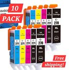 10Pack Pgi-270 Xl Cli-271 Xl Ink Cartridges for Canon Pixma Mg5720 Mg5722 Mg6821