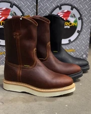 MENS WORK BOOTS GENUINE LEATHER ROBLE DUAL SOLE PATRON PULL UP BOTAS DE TRABAJO