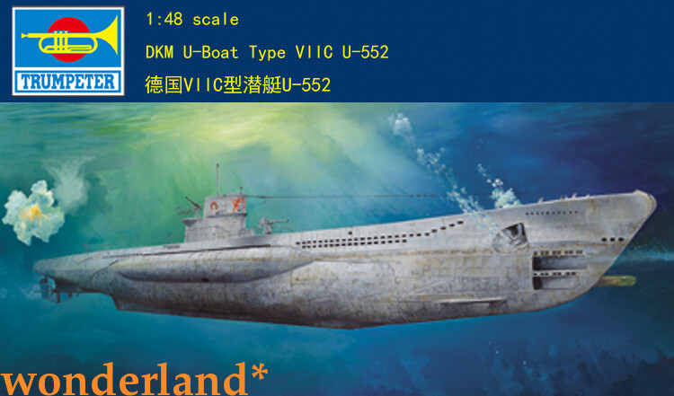 Trumpeter 06801 1/48 German Navy DKM U-Boat Type VIIC U-552 model