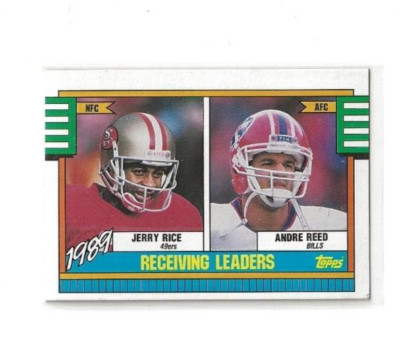 Jerry Rice 1990 Topps - 1989 Receiving Leaders- # 431 / Jerry Rice ...