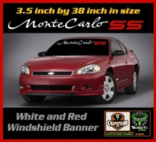 Champeno Signs Product - Monte Carlo SS Windshield Banner Decal -Sticker-Graphic