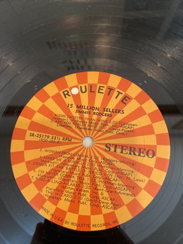 33 rpm vinyl jimmie rodgers 15 million sellers - Picture 6 of 6