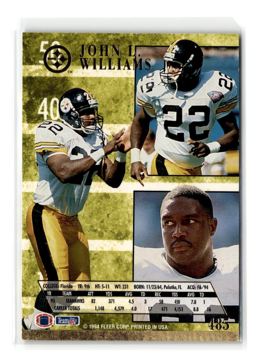1994-Ultra -#485-John L. Williams -Pittsburgh Steelers | eBay
