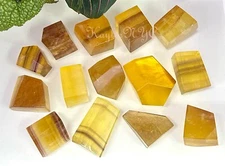 Wholesale Lot 2 Lbs Natural Yellow Fluorite Freeform Crystal Healing Energy