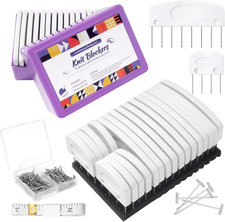 Knit Blocking Pins Kit, 20Pcs Knit Blockers Combs Pins, 110 T-Pins for Blocking