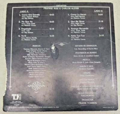 Tommy Olivencia Y Su Orquesta LP ‎Vinyl Record Self Titled