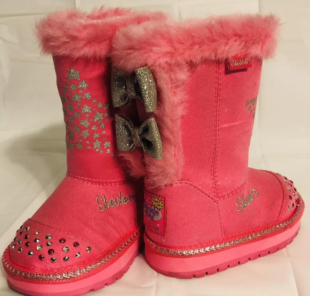 Skechers Girls Toes Light up Boots eBay