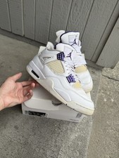 Jordan Air Jordan 4 Retro Purple Metallic Whi...