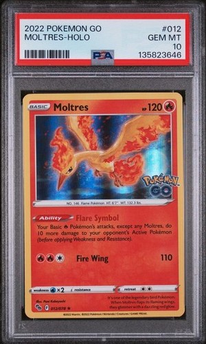 2022 POKEMON GO HOLO MOLTRES #012 PSA 10 ARTICUNO #024 ZAPDOS #029 PSA 9 SEQ SET - Picture 2 of 7