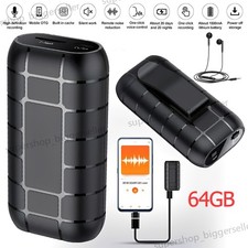 500 Hrs Mini Spy Voice Activated Recorder Digital Audio Magnetic 64GB MP3 Player