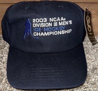 2003 NCAA Division III D3 Ice Hockey Championship Hat Cap NWT Navy