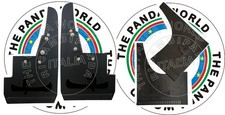 FIAT PANDA 4X4 SISLEY PARASPRUZZI LOGO CANOA NERA A RILIEVO RICAMBIO COMPATIBILE