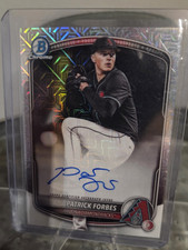 Topps 2025 Bowman Patrick Forbes Auto Draft Mega Box Chrome Prospect  