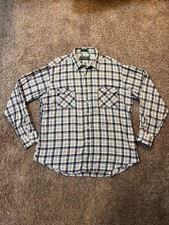 VINTAGE Men's XL Levi's Sutter Creek Flannel Shirt Blue Plaid 80s Levi Strauss