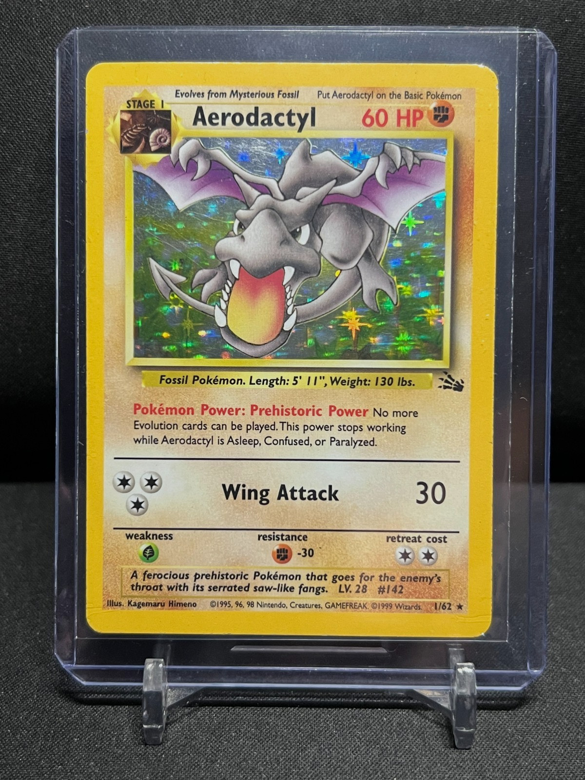 Aerodactyl 1/62 Holo Rare Pokémon 1999 Fossil - MP