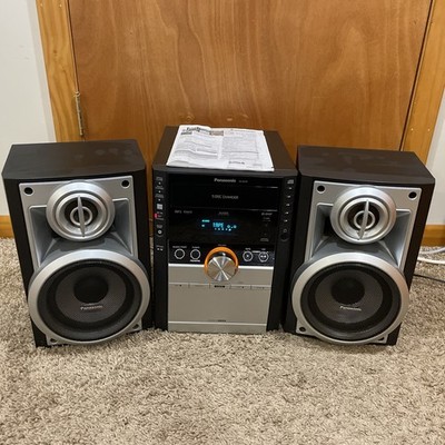 Panosonic SA-Ak450 5 disc changer stereo system with power cord & Instructions