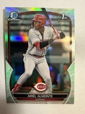 2023 Bowman - Chrome Prospects  Lunar Glow Refractor Ariel Almonte #BCP-78 Reds