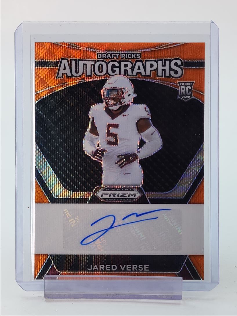 JARED VERSE 2024 PANINI PRIZM DRAFT ROOKIE ORANGE WAVE RC AUTO /75 Q2885