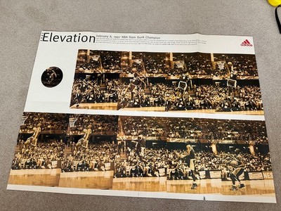 1997 February 8,KOBE BRYANT ELEVATION Slam Dunk Champion poster 80x56 cm approx 