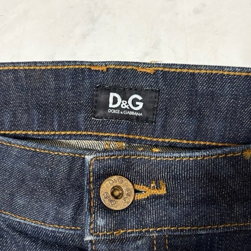 Dolce & Gabbana Y2K 90s Studded Denim Mini Skirt Size 26 Party Designer Retro - Picture 5 of 7