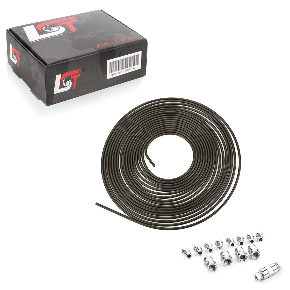10m steel line brake pipe set with 5 connectors Ø 4,75mm for Peugeot