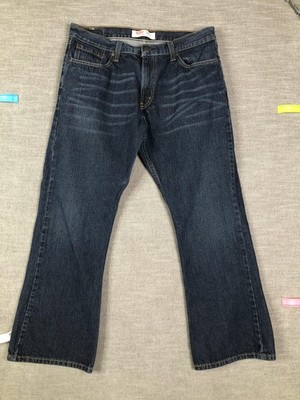 Levis 527 Jeans Mens 36x30 Blue Low Rise Bootcut Denim Dark Wash Casual Fit