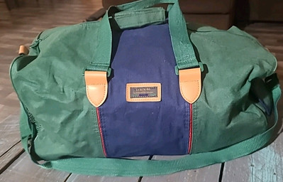Vintage Canvas Duffle Bag Colours By Alexander Julian Large 20 x10 X 11  Tall
