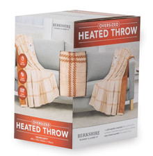 Berkshire Oversized Heated Throw with Auto Shut Off, 60"x70", Neutral