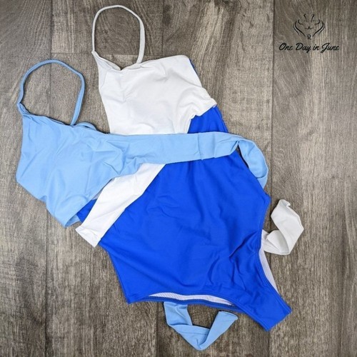 Meyeeka Deep V Neck Wrapped One Piece Swimsuit Size 2XL - Picture 3 of 4