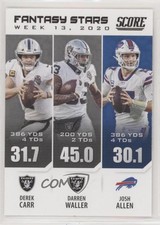 2021 Score Fantasy Stars Derek Carr Darren Waller Josh Allen #FS15 0k1n