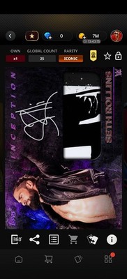Topps WWE SLAM *DIGITAL* - Inception 2020 Black Sig Award - Seth Rollins 25CC