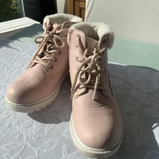 Schnürboots Fell Herbst Winterschuhe Gr. 36 rosa  RESERVED mit RV  Zwillinge 