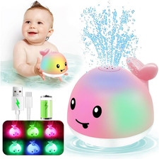 Baby Bath Toys 6-12 Months - Rechargeable Toddla Whale Bath Toys Sprinkler Light