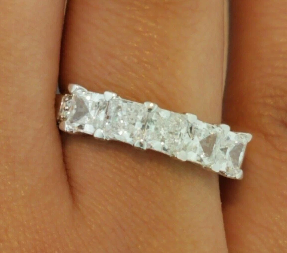 Alianza de boda anillo de aniversario de diamantes de 3,50 quilates de oro... - Imagen 3 de 4