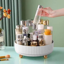 360° Rotating Makeup and Perfume Organizer with Large Capacity for Jewelry