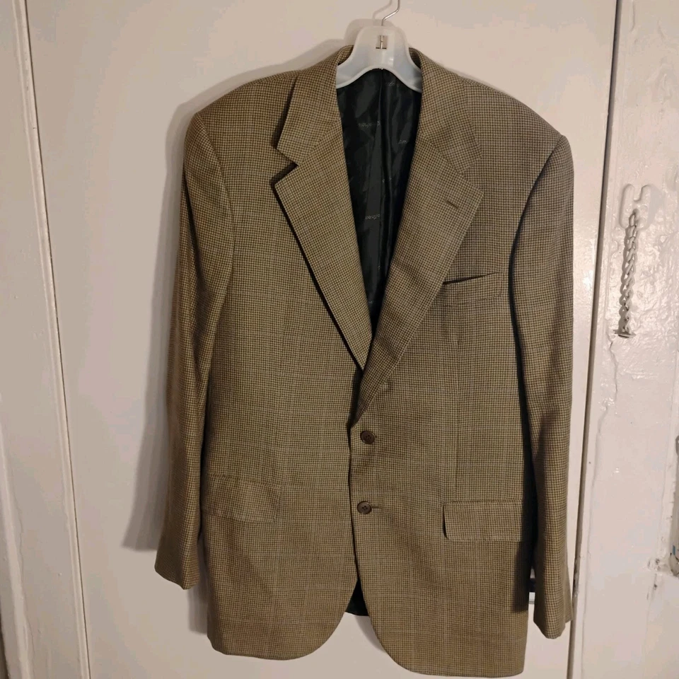 Saint Andrews Handmade Italy 100% cashmere Luxury Mens Check sport coat 2btn - Image 2 of 4