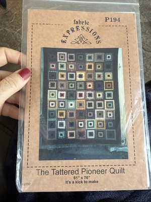 Fabric Expressions The Tattered Pioneer Quilt Pattern 61'' x 76'' pieced #P-194