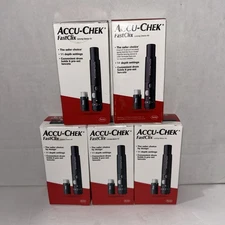 Accu-Chek FastClix Lancing Device Kit (5 Pack). Exp-2026+ New Fast Shipping