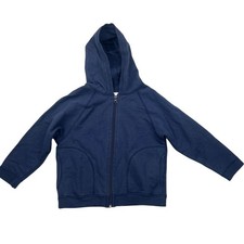 Hanna Andersson Navy Blue Zip Up Hoodie Sweatshirt