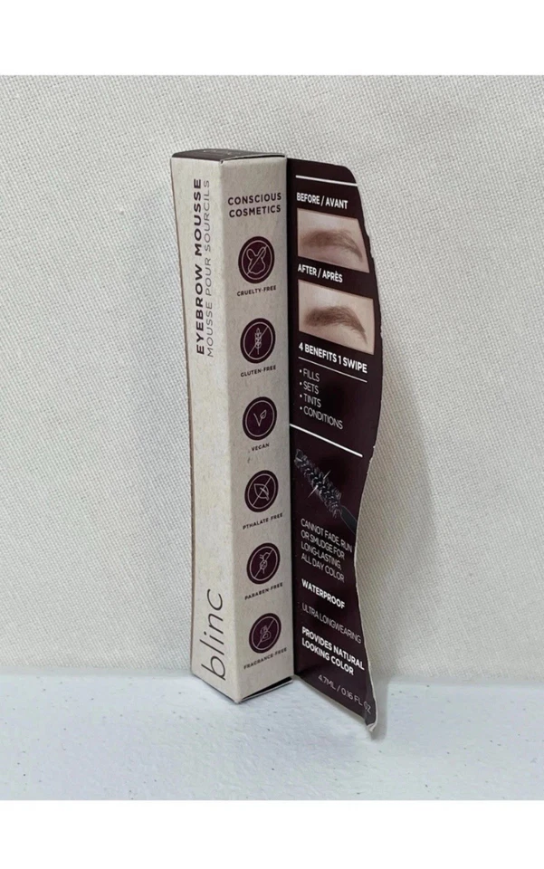BLINC EYEBROW MOUSSE AUBURN  4.7ML 0.16 FL OZ WATERPROOF VEGAN CRUELTY FREE - Image 2 of 3