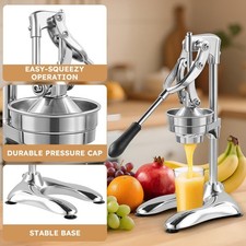 Hand Press Juicer Manual Fruit Juicer Squeezer Machine Citrus Orange Lemon Juice