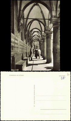 Postcard Bremen Archway at City Hall 1955