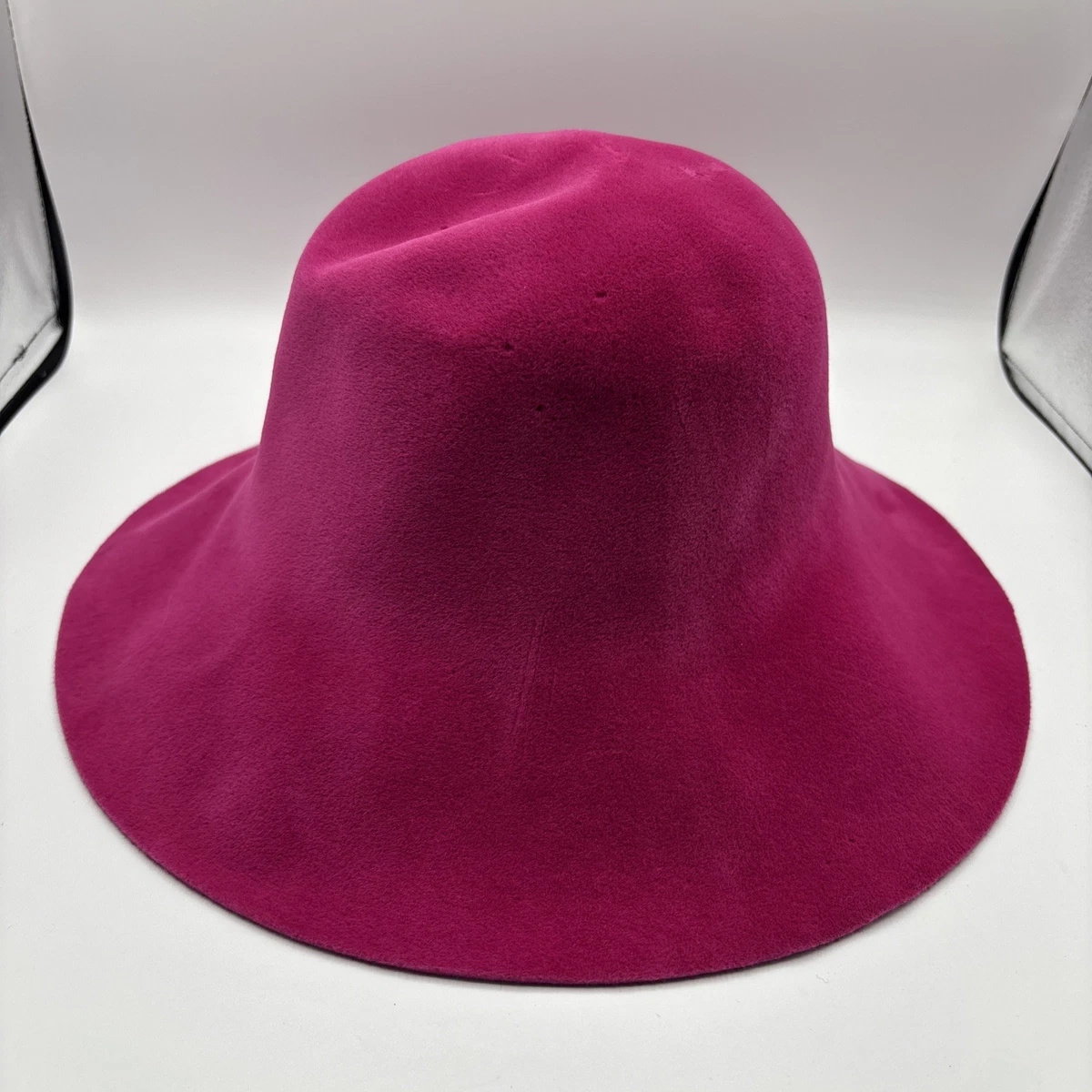 VTG Bucket Hat + Scarf Angora Rabbit Hair Hot Pink New Pink Angora Rabbit Hair Wool Blend Bucket Hat | Mercari main image 2