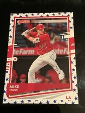 MIKE TROUT 2020 Donruss Independence Day CITY OF ANGELS VARIATION #129