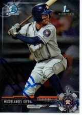 Miguelangel Sierra Houston Astros 2017 Bowman Chrome Rookie Signed Card