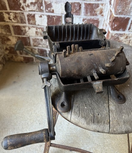 Antique James L Haven & Co Cast Iron Tobacco Meat Grinder Authentic 1857 Patent - Picture 7 of 22