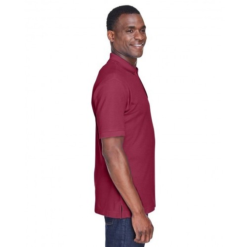 Harriton Men's Blend-Tek Polo - Wine - Size Large - Foto 3 di 5