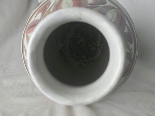 Large Alan Cager Smith Aldermaston colourful studio pottery vase - Picture 11 of 13